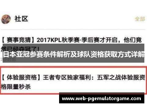 日本亚冠参赛条件解析及球队资格获取方式详解