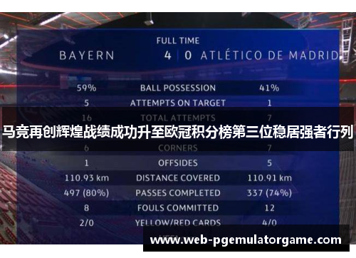 马竞再创辉煌战绩成功升至欧冠积分榜第三位稳居强者行列