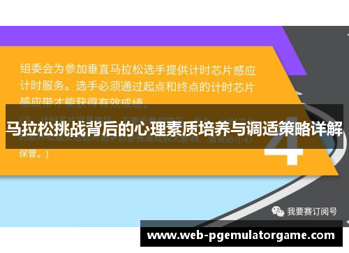 马拉松挑战背后的心理素质培养与调适策略详解